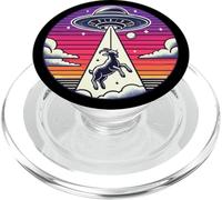 Un fermier de chèvre a enlevé un vaisseau spatial extraterrestre Enlèvement spatial PopSockets PopGrip pour MagSafe