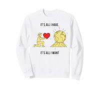 Un Fermier Offre Un Design Symbolique Minimaliste en Forme de cœur à la Terre Sweatshirt