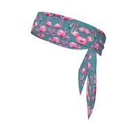 Un flocage de flamants roses respirant bandeau de sport élégant léger et confortable adapté à tous les types de sports