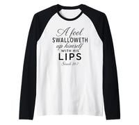 Un Fou s'engloutit Ecriture Bible Dieu Sirach 20:7 Manche Raglan