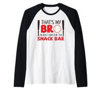 Un frère de Baseball drôle Qui est Mon frère Ici pour Un Snack-Bar Manche Raglan