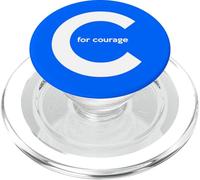 Un Gadget alphabétique spécial Graphique C pour Les Courageux PopSockets PopGrip pour MagSafe