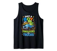 Un Garcon Qui Aime Dinosaures Et Camions Débardeur