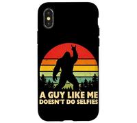 Un Gars comme Moi ne Fait Pas de Selfies Bigfoot Sasquatch Rock on Coque pour iPhone X/XS