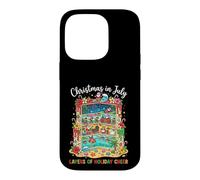 Un gâteau Tropical pour Noël en Juillet, des Couches de Joie des Fêtes Coque pour iPhone 14 Pro