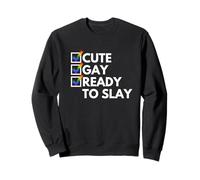 Un gay mignon prêt à tuer la nouveauté du passage à l'an 2000 Witty Gay Pride LGBTQ+ Sweatshirt