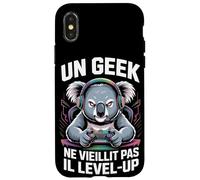 Un Geek Ne Vieillit Pas Il Level-Up Coque pour iPhone X/XS