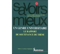 Un Genre Universitaire : Le Rapport De Soutenance De Thèse