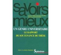 Un genre universitaire : le rapport de soutenance de thèse PU Septentrion (Auteur)