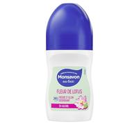 Un geste frais pour bien démarrer la journée - Déodorant bille 0% Alcool 24h Pierre d'alun Fleur de Lotus MONSAVON 50ml - Lot de 4