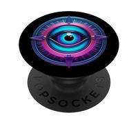 Un Globe oculaire Mauvais œil PopSockets PopGrip Adhésif