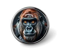 Un Gorilla Badge rond mignon en émail broche bouton broche personnalisée vêtements décoration unisexe porte-badge chapeaux sacs chemises décoration
