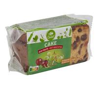 Un goûter pratique déjà tranché - CARREFOUR CLASSIC' Cake aux fruits 400g - Lot de 4
