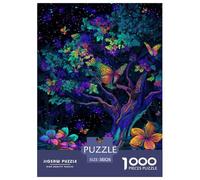 Un grand arbre avec des papillons Puzzles 1000 Pièces Cadeau Unique intéressant Jeu Éduchatif Défi Jouet À De Qualité Supérieure Peinture Art Pour Adultes Et Enfants À Partir De 14 Ans 38x26cm/1000pcs