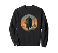 Un Grand Bison en liberté pour Les Amoureux patriotes des États-Unis Sweatshirt