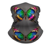 Un Grand Papillon Coloré Écharpe Tube Respirant Protection du Visage Étanche À La Poussière Gaiter pour Course À Pied Moto Ski 25X50Cm
