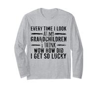 Un Grand-Parent Chanceux Chaque Fois Que Je Regarde Mes Petits-Enfants Manche Longue