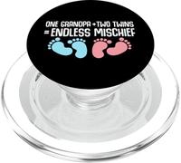 Un Grand-père, Deux Jumeaux, Endless Mischief Twin Grandpa PopSockets PopGrip pour MagSafe