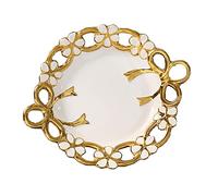 Un grand plat de fruits, Plateau de rangement for fruits secs, noix binaurales, décoration table basse for collations, Noël, Thanksgiving, bols à(Gold,Round)