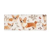 Un grand tapis de souris bien comporté à imprimé floral pour ordinateur portable avec bords cousus, longue base en caoutchouc antidérapant, tapis de bureau à ressort pour décoration de bureau, maison