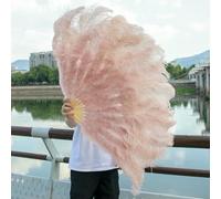 Un grand ventilateur d'autruche, Éventail en plumes d'autruche, accessoire de décoration de danse, multicolore, lot de 2, 130 cm(25,1PCS 100CM)