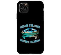 Un Graphique de Plage à l'intérieur d'une Silhouette de Crabe Bleu Destin Floride Coque pour iPhone 11 Pro Max