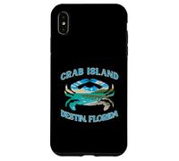 Un Graphique de Plage à l'intérieur d'une Silhouette de Crabe Bleu Destin Floride Coque pour iPhone XS Max