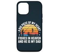 Un gros morceau de mon cœur est pêché au paradis, papa, pêche commémorative Coque pour iPhone 12/12 Pro