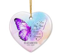 Un Gros Morceau De Mon Cœur VIT Au Paradis Décoration De Noël À Suspendre Céramique Sapin Décoration D'Ornement De Noël avec Ficelle Christmas Hanging