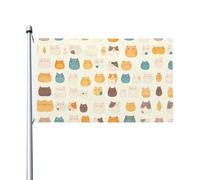 Un groupe de drapeaux de fête imprimés en fourrure 9,5 x 1,5 m Bannière festive avec œillets Convient pour les fêtes et le camping