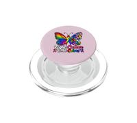 Un Guerrier Combat Le Cancer dans Toutes Les Couleurs et Tous Les Papillons PopSockets PopGrip pour MagSafe