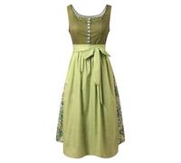 Un guide de voyage dans le temps de l'Angleterre médiévale - Robe de cosplay élégante de style bavarois - Costume pour femme - Gilet en dentelle - Tablier - Tenue parfaite - Costume de loup à fourrure