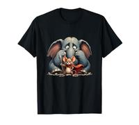 Un héros de la Souris courageuse et Un éléphant effrayé, Dessin animé T-Shirt