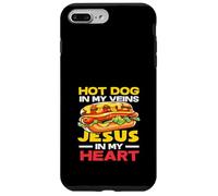 Un hot dog dans mes veines Jésus dans mon cœur Un amateur de hot dogs Coque pour iPhone 7 Plus/8 Plus