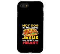 Un hot dog dans mes veines Jésus dans mon cœur Un amateur de hot dogs Coque pour iPhone SE (2020) / 7 / 8