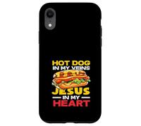 Un hot dog dans mes veines Jésus dans mon cœur Un amateur de hot dogs Coque pour iPhone XR