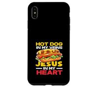 Un hot dog dans mes veines Jésus dans mon cœur Un amateur de hot dogs Coque pour iPhone XS Max