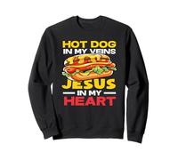 Un hot dog dans mes veines Jésus dans mon cœur Un amateur de hot dogs Sweatshirt