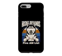 Un Husky drôle Exige Un propriétaire de Chien sur la liste des Cinq Heures du Matin Coque pour iPhone 7 Plus/8 Plus