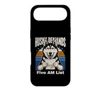 Un Husky drôle Exige Un propriétaire de Chien sur la liste des Cinq Heures du Matin Coque pour iPhone Air