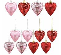 Un incontournable pour la Saint-Valentin ! Pendentif coloré en Forme de cœur, plaqué Or, de Forme irrégulière (4,5 cm). Toujours à Vos côtés. (Red, 13)