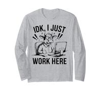 Un Jeu de Mots Animalier Amusant, Je Travaille Juste Ici ! Manche Longue