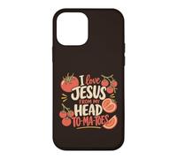 Un Jeu de Mots chrétien à la Tomate « J'aime Jésus vu de ma tête » Coque pour iPhone 12 Mini