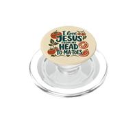 Un Jeu de Mots chrétien à la Tomate « J'aime Jésus vu de ma tête » PopSockets PopGrip pour MagSafe