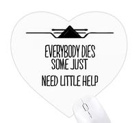 Un jeu où tout le monde meurt. Jeux de tapis de souris en forme de coeur