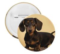 Un joli badge en fer blanc teckel personnalisé - Grande broche ronde - Convient pour les enseignants, les infirmières, les médecins, le personnel, les cadeaux de fête, 20pcs, Plastique, Plastiques