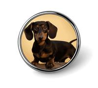 Un joli badge rond teckel mignon en émail broche bouton broche bouton broche personnalisée vêtements décoration unisexe porte-badge chapeaux sacs chemises décoration