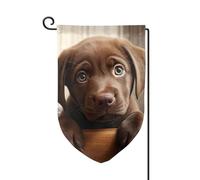 Un joli drapeau de bienvenue imprimé chien labrador décoration extérieure tous temps jardin patio drapeau 30,5 x 45,7 cm plusieurs formes