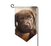 Un joli drapeau de bienvenue imprimé chien labrador décoration extérieure tous temps jardin patio drapeau 30,5 x 45,7 cm plusieurs formes