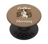 Un Joli Jack Russell Terrier et Une Tasse de café Le Matin PopSockets PopGrip Adhésif